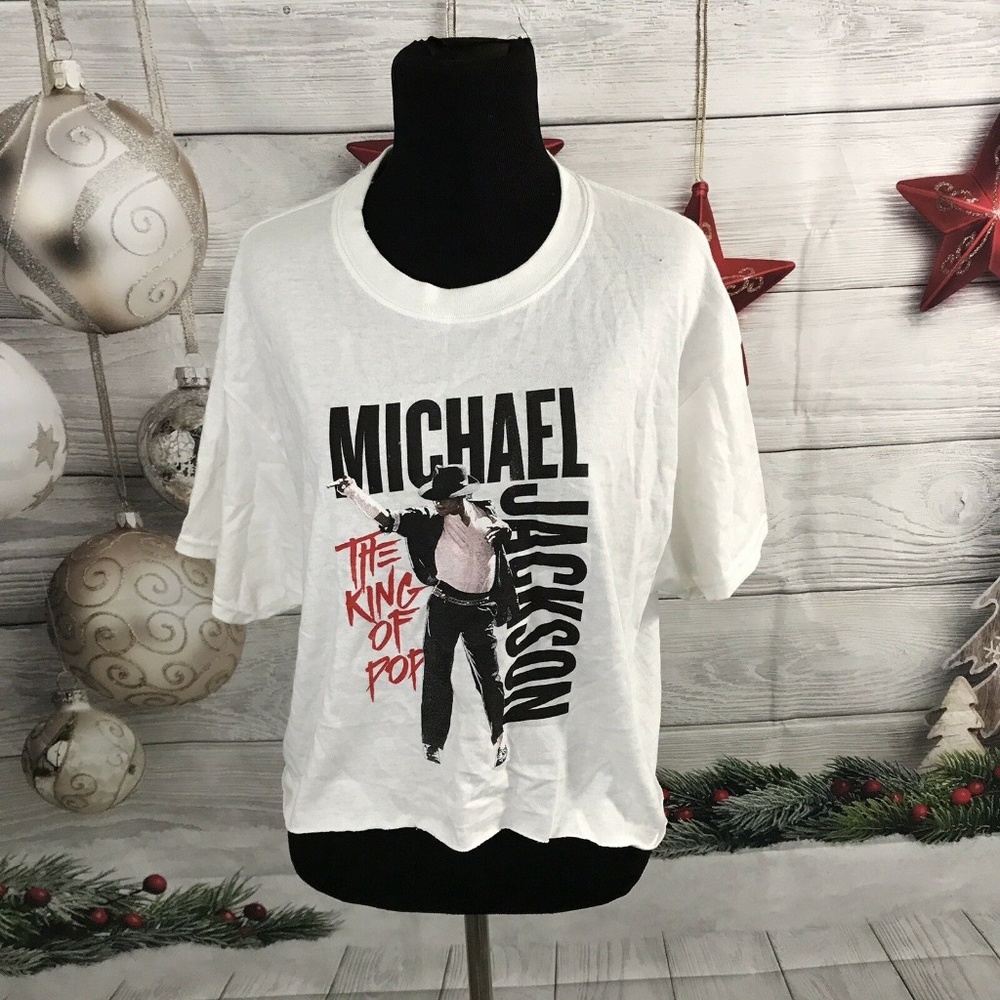 NWT Micheal Jackson The King Of Pop Cropped Top